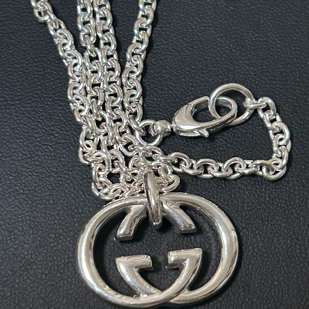 Gucci Sterling Silver Interlocking Double Gg Logo… - image 7